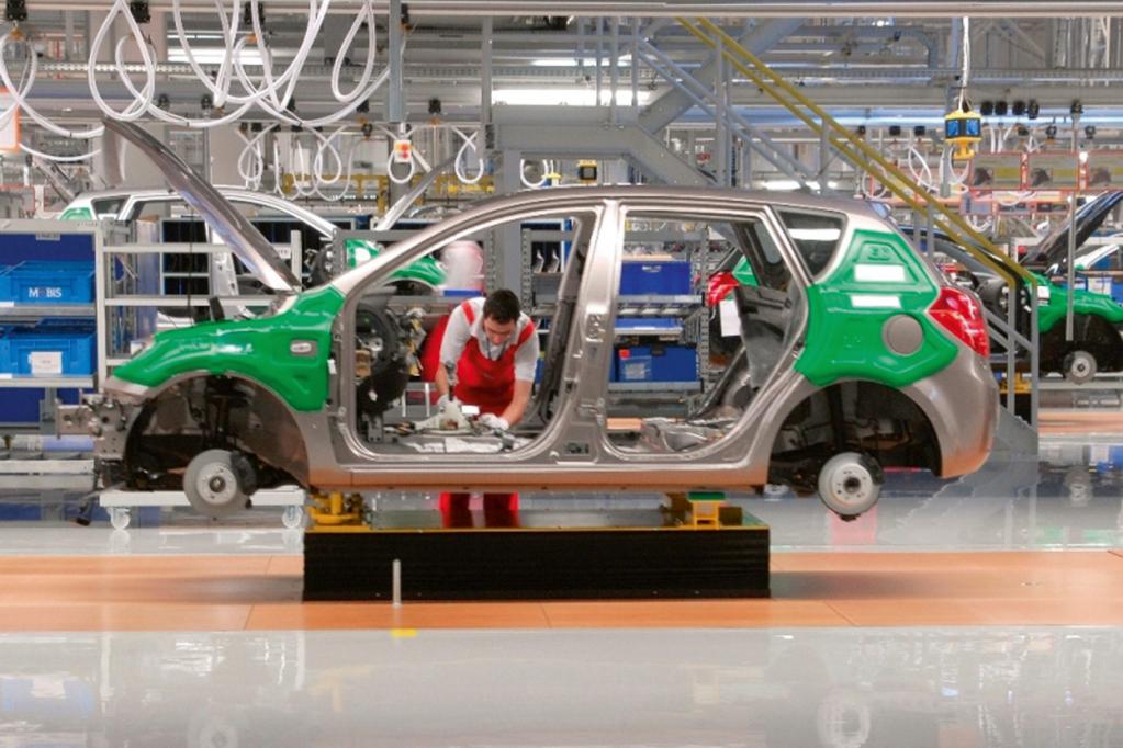 Heute wird bei Kia mit modernsten Mitteln gefertigt. 