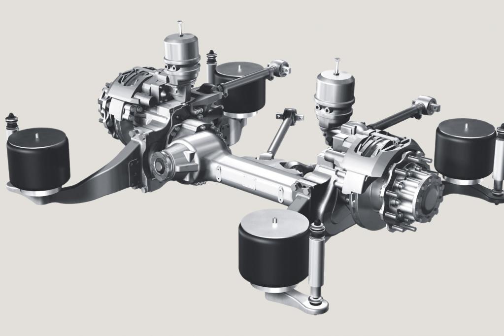 Mit an Bord der Busse: die ZF-Portalachse AV 132, die Niederflurigkeit im gesamten Fahrzeug und zügiges Ein- und Aussteigen ermöglicht. 