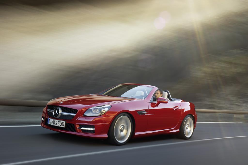 Sportlich kann es mit dem neuen SLK ums Eck gehen