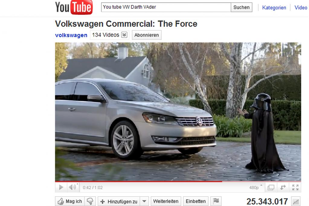 USA: VW-Werbe-Spot bewegt Millionen Menschen 