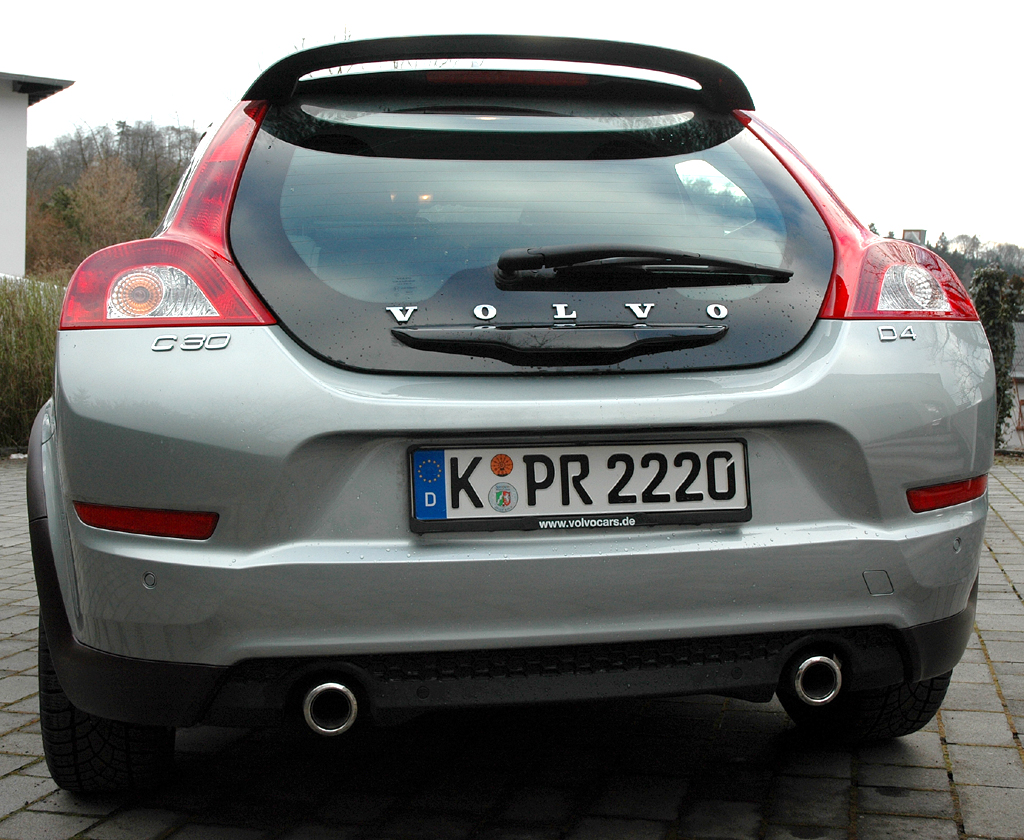Volvo C30 Diesel: Das Heck zeichnet sich durch einen eigenwilligen Charakter aus. 