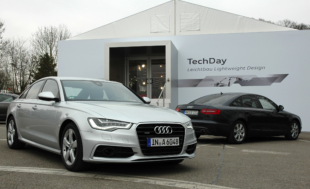 Audi Leichtbau: Der neue A6 zeigt sich schon bis über 20 Prozent sparsamer. 