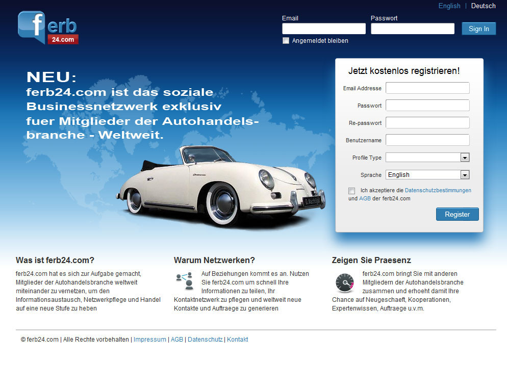 Business-Netzwerk für den Autohandel