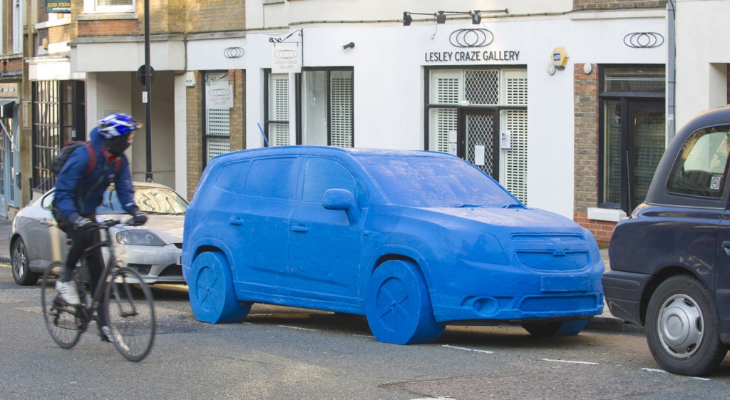 Chevrolet Orlando als lebensgroßes Knetauto in London