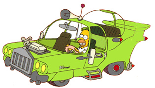 Homer Simpson-Auto beim Genfer Autosalon