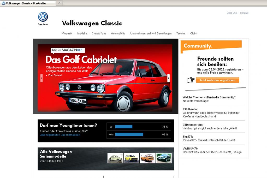 Neuer Online-Auftritt für VW-Klassik-Fans 