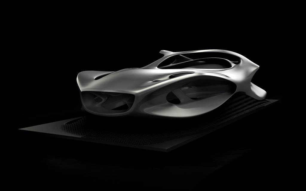 Skulptur Mercedes-Benz „Aesthetics 125“.
