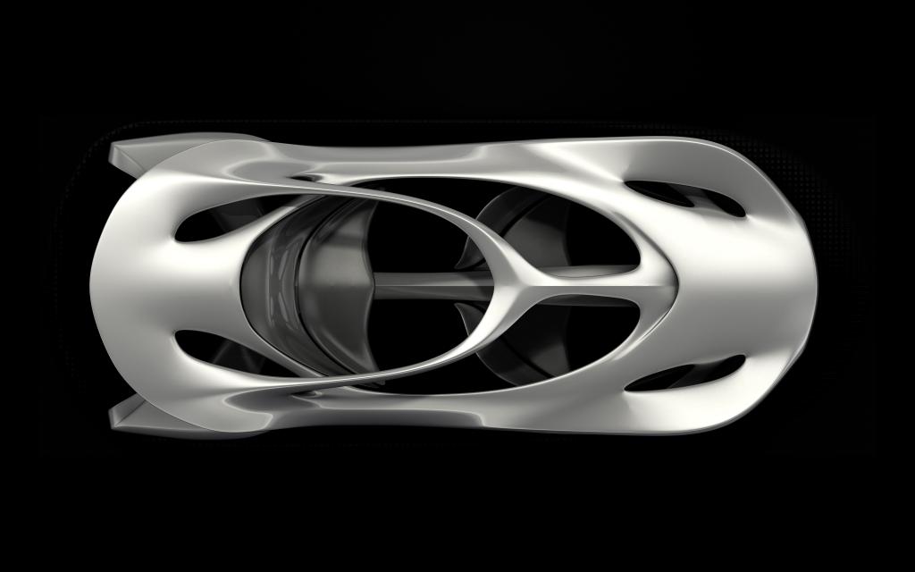 Skulptur Mercedes-Benz „Aesthetics 125“.