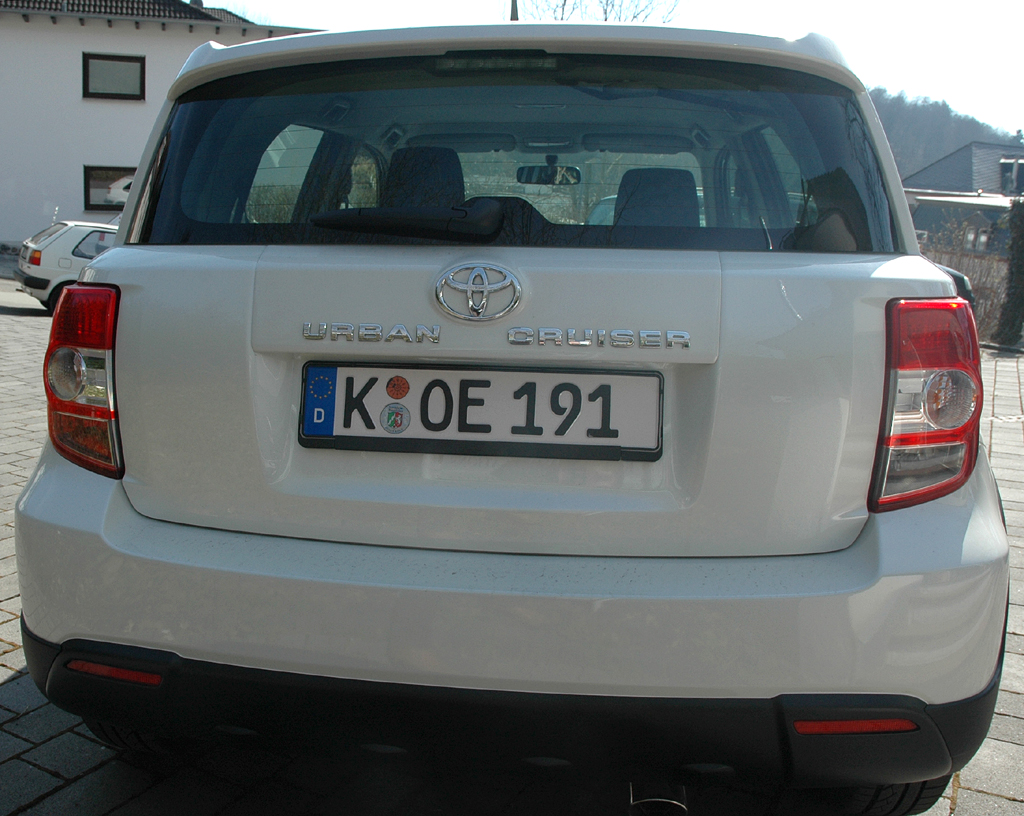 Toyota Urban Criuser: Blick auf die Heckpartie. 