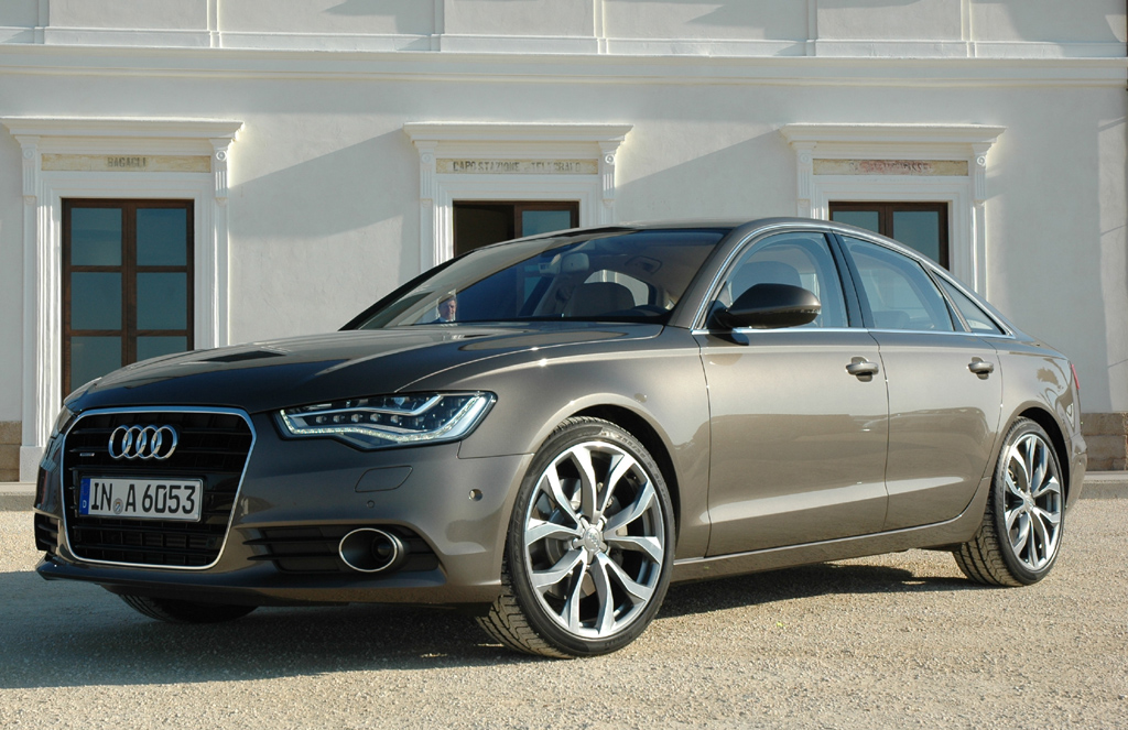 Und so sieht das fertige Produkt, die noch leichter bauende Audi-A6-Neuauflage, aus.  