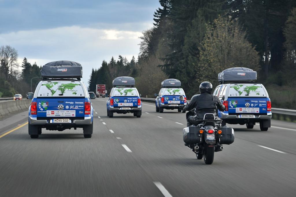Die World Aids Awareness Expedition nutzt fünf Vólkswagen Amarok mit Spezialausbau.