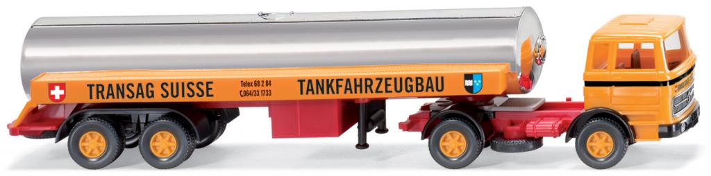 Flüssiggassattelzug mit Mercedes Benz-Zugmaschine 1620 von Wiking.