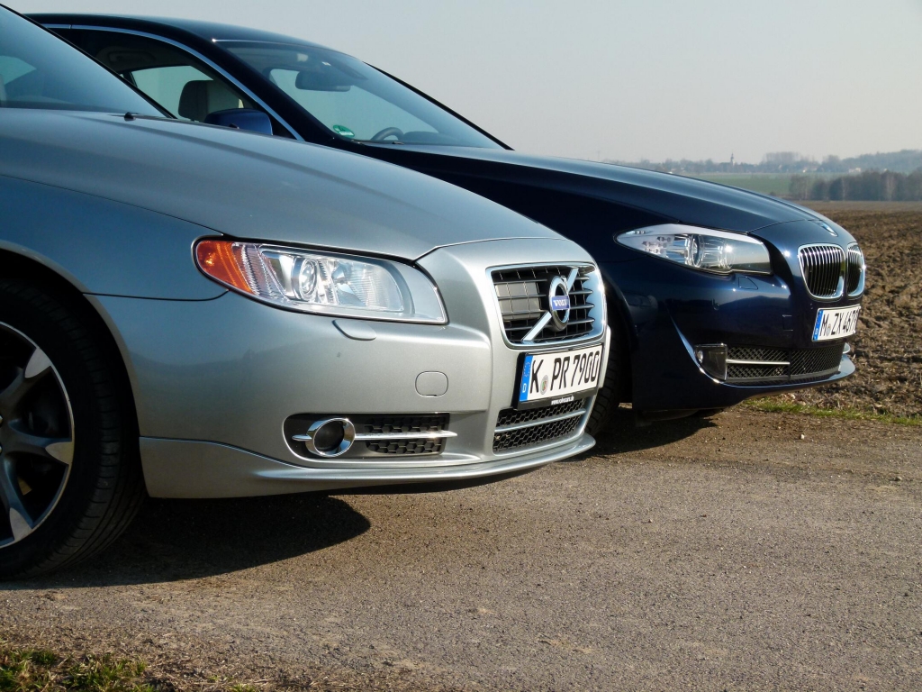 Limousinen-Duell: BMW 520d vs. Volvo S80 D3 im auto.de-Vergleichstest