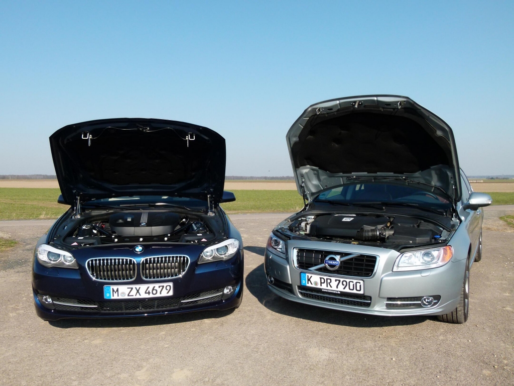 Limousinen-Duell: BMW 520d vs. Volvo S80 D3 im auto.de-Vergleichstest