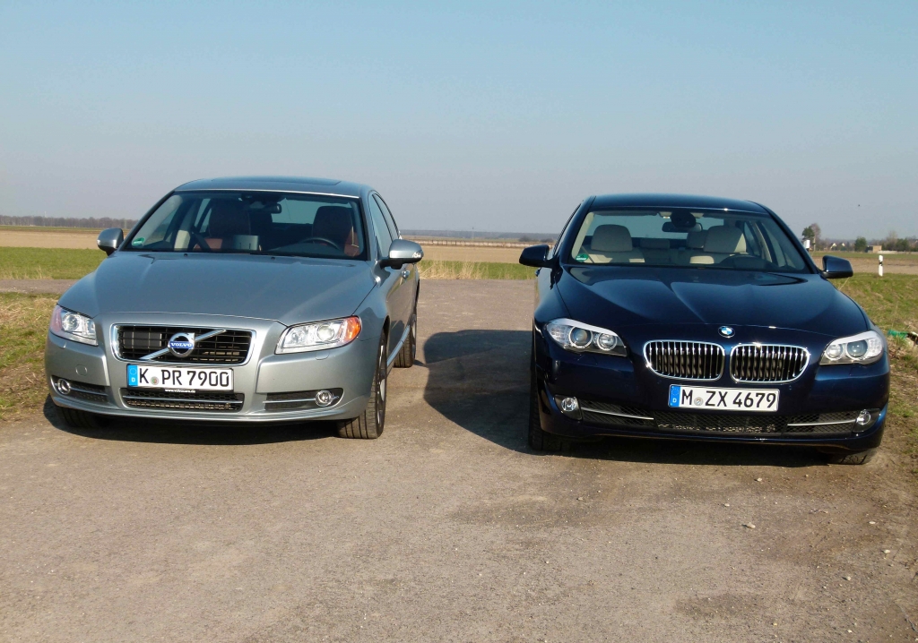 Limousinen-Duell: BMW 520d vs. Volvo S80 D3 im auto.de-Vergleichstest