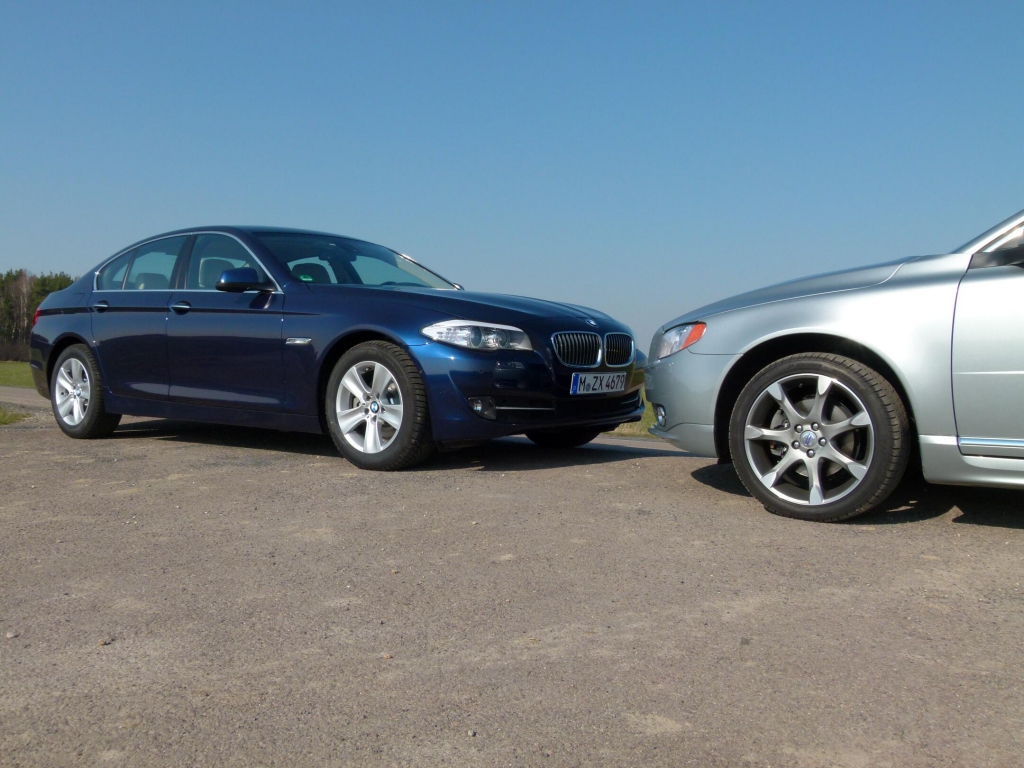 Limousinen-Duell: BMW 520d vs. Volvo S80 D3 im auto.de-Vergleichstest