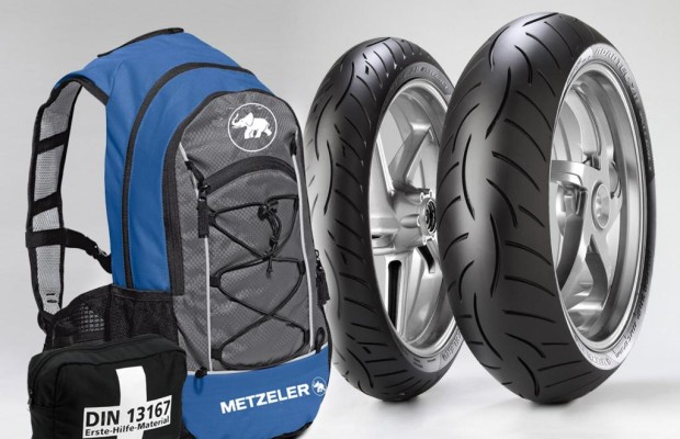 Motorrad: Rucksack zum Kauf von Metzeler-Reifen 