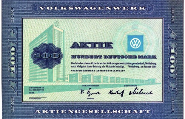 Volkswagen-Aktie wird 50 Jahre alt