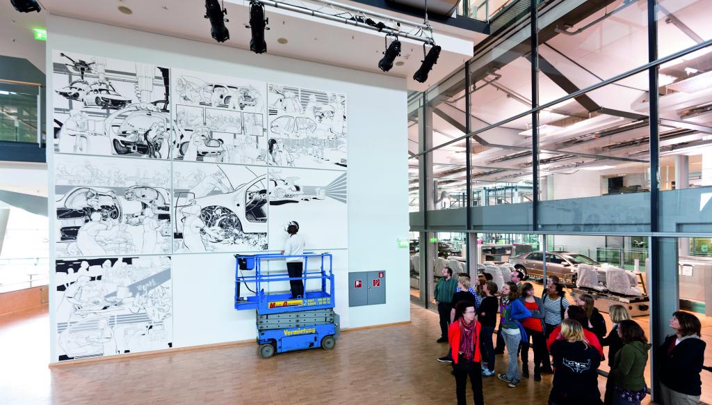 Zeichenprojekt in der Gläsernen Manufaktur beendet