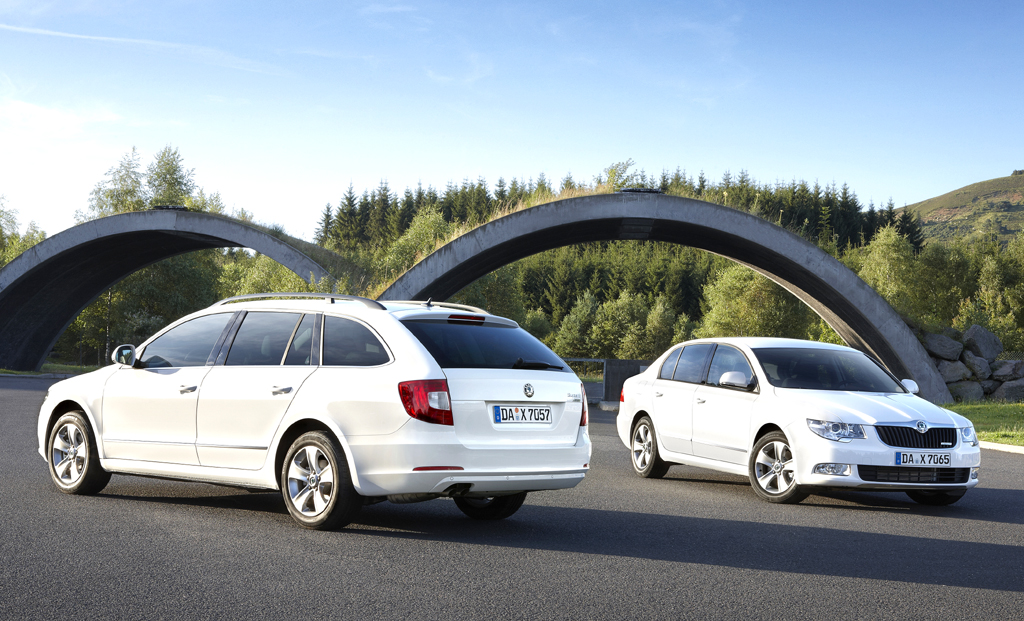 Škoda Greenline: Egal ob Kombi oder Limousine, das grüne Label gibt’s für alle Varianten. 