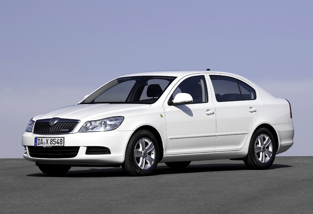 Škoda Greenline, hier der Mittelklasse-Octavia als Limousine. 
