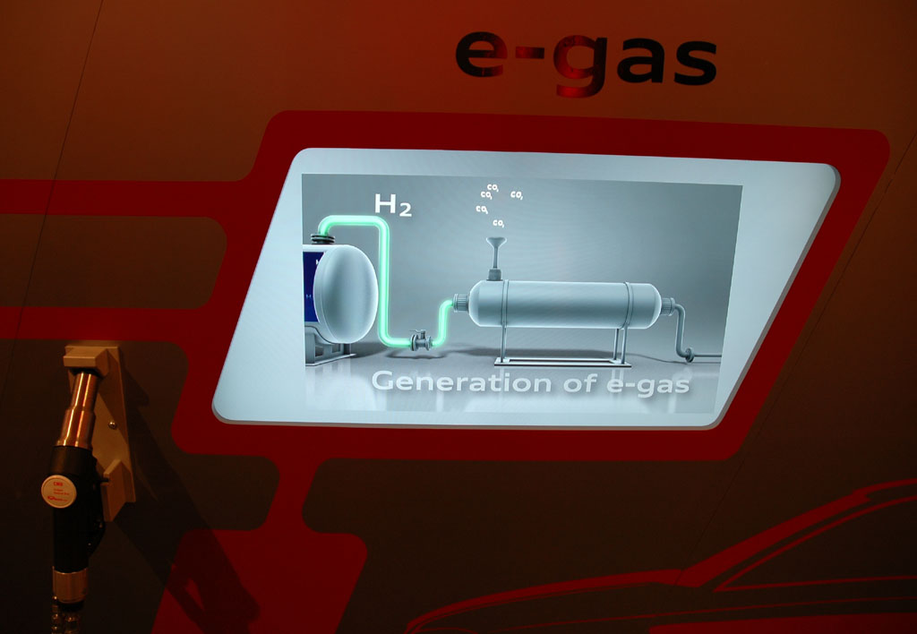 Audi Balancec Mobility: Schematische Darstellung der Gewinnung von erneuerbarem Gas. 