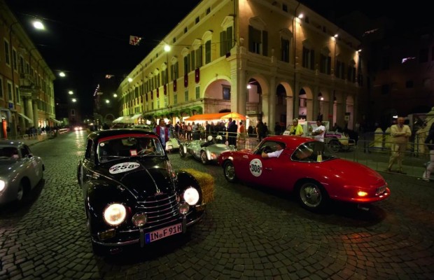 Audi mit fünf DKW bei der Mille Miglia