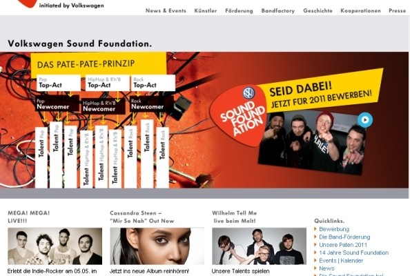 Bewerbungen für Volkswagen Sound Foundation noch möglich