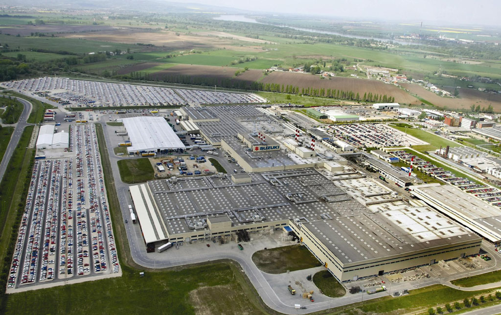 Blick auf das Suzuki-Werk im ungarischen Esztergom.