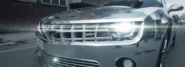 Der Chrom-Camaro funkelt, was das Zeug hält