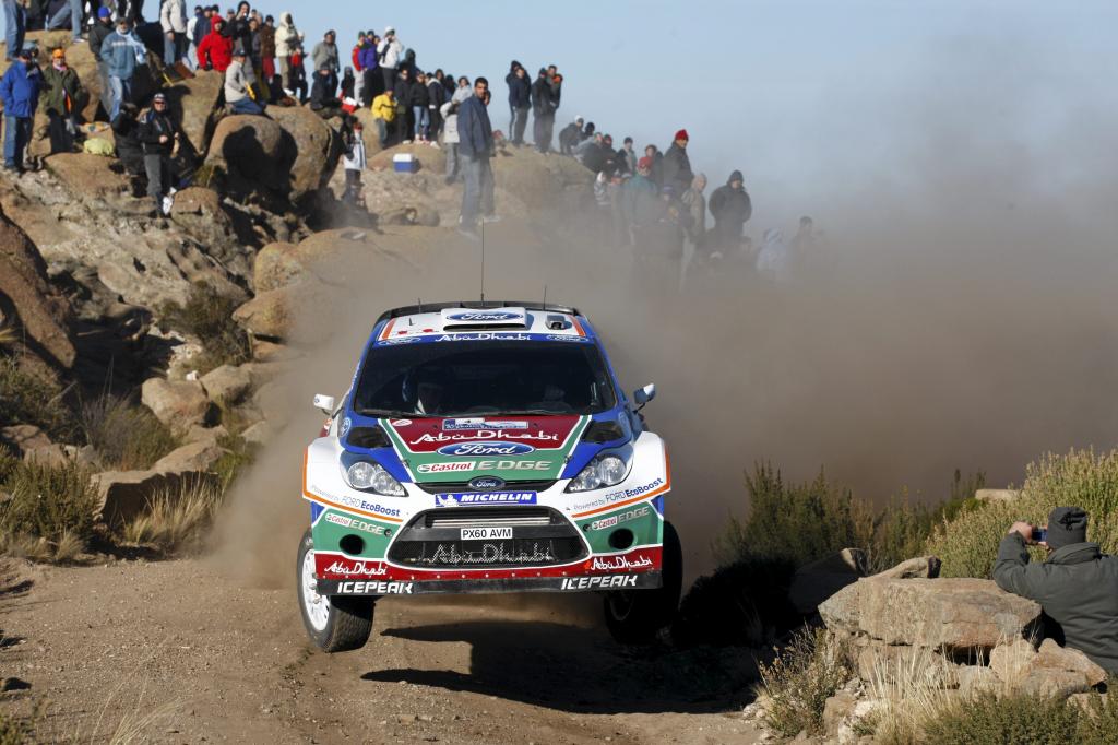 Ford Fiesta RS WRC-Werkspilot Hirvonen in Argentinien auf Rang zwei