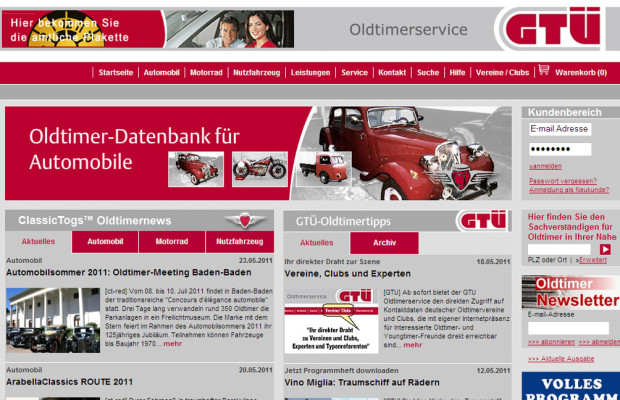 GTÜ bietet Daten von über 1000 Oldtimerclubs