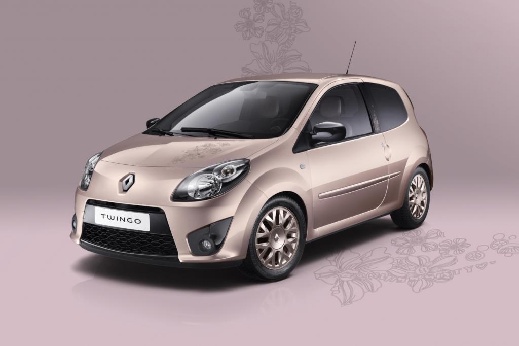 Ganz in Rosa will der Renault Twingo Frauenherzen erobern