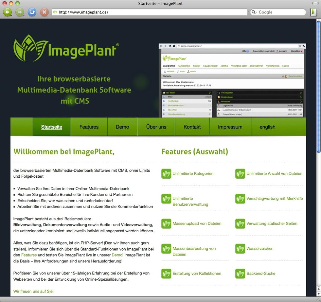 Imageplant-Startseite