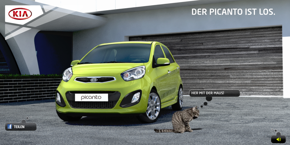 Kia-Kampagne mit Kater: Der Picanto ist los