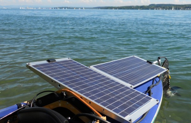 Klepper-Hybrid-Faltboot mit Solarantrieb