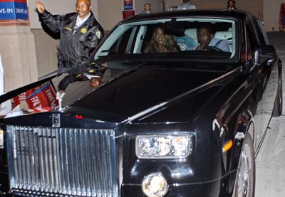 Mariah Carey und Nick Cannon in ihrem Rolls-Royce, Foto: Celebritycarsblog