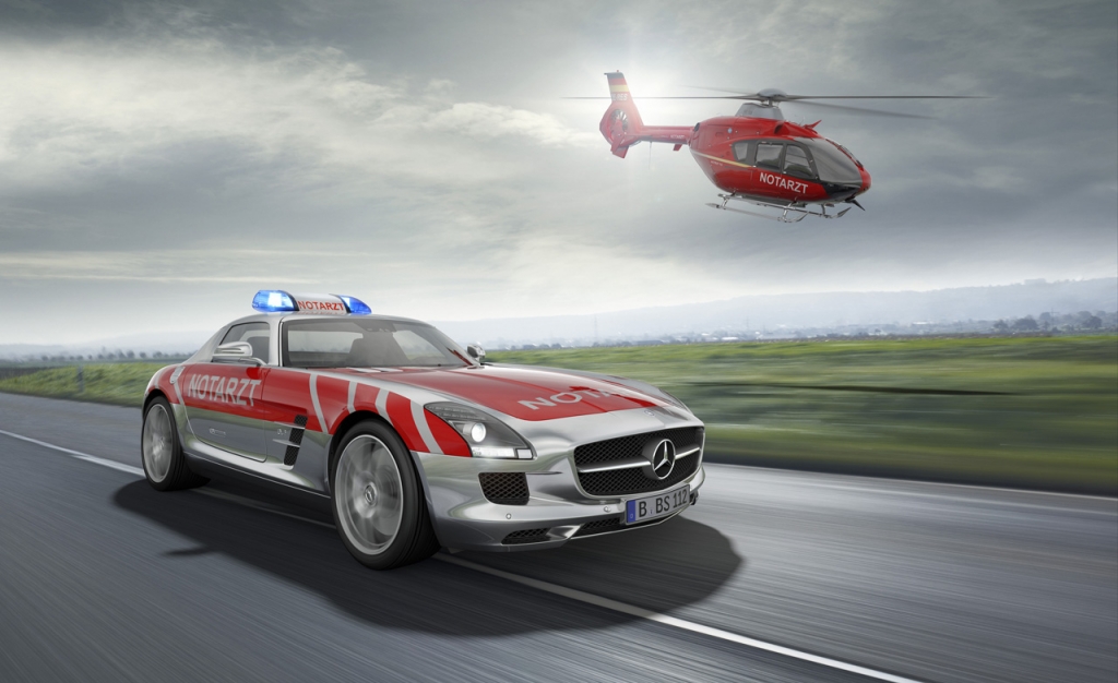 Mit Highspeed zum Noteinsatz mit dem SLS AMG First Responder