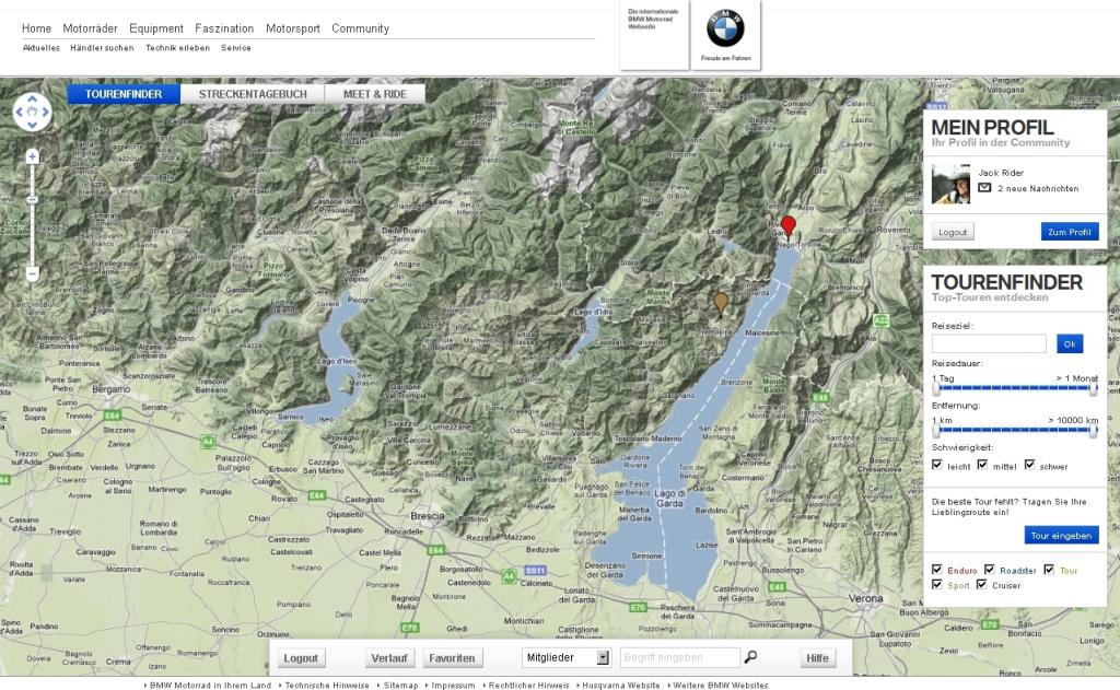 Neue Internetseite bei BMW: www.bmw-motorrad.com/community.