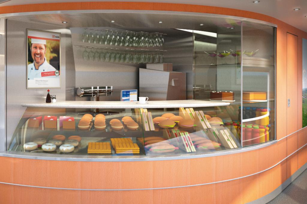 Pro Zug ist ein Bordrestaurant und ein Bistro integriert