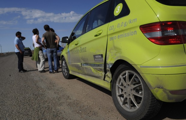 Unfall beim F-Cell World Drive
