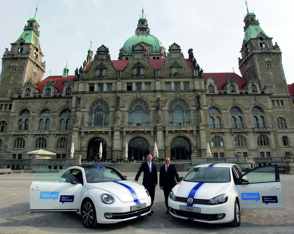 VW Carsharing-Projekt: Volkswagen startet Mobilitätskonzept mit 200 Golf BlueMotion