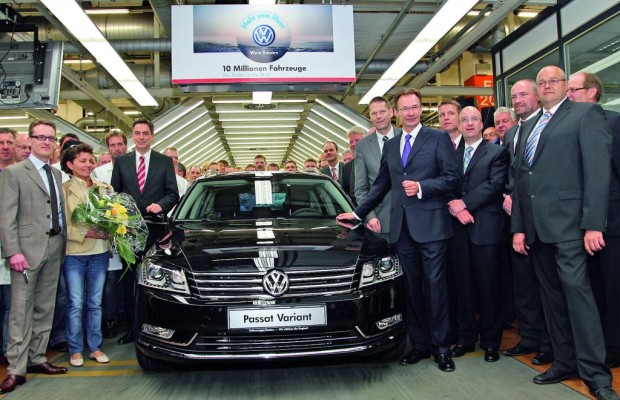 Volkswagen feiert zehn Millionen Volkswagen aus dem Werk Emden