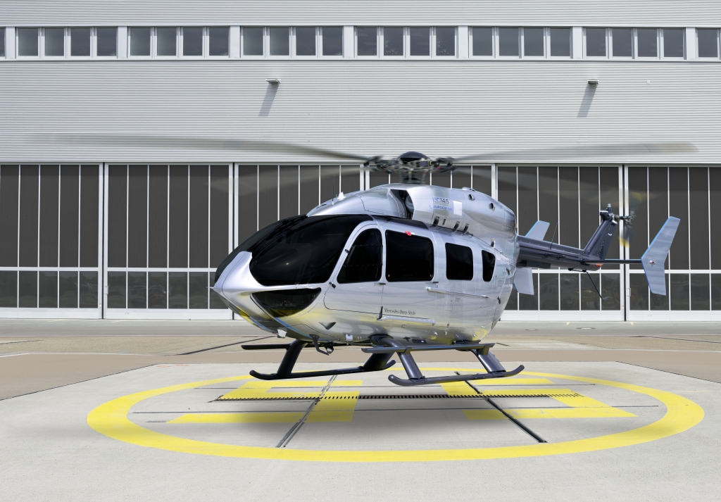 Weltprmiere Helicopter EC145 „Mercedes-Benz Style“ auf Luftfahrtmesse in Genf