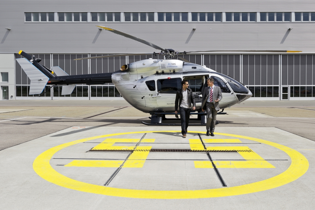 Weltprmiere Helicopter EC145 „Mercedes-Benz Style“ auf Luftfahrtmesse in Genf