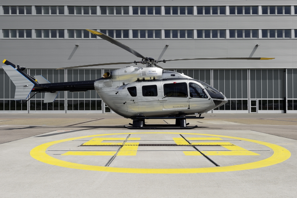 Weltprmiere Helicopter EC145 „Mercedes-Benz Style“ auf Luftfahrtmesse in Genf