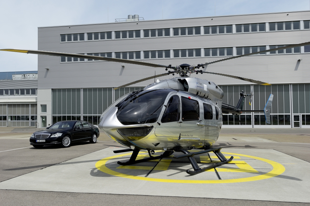 Weltprmiere Helicopter EC145 „Mercedes-Benz Style“ auf Luftfahrtmesse in Genf