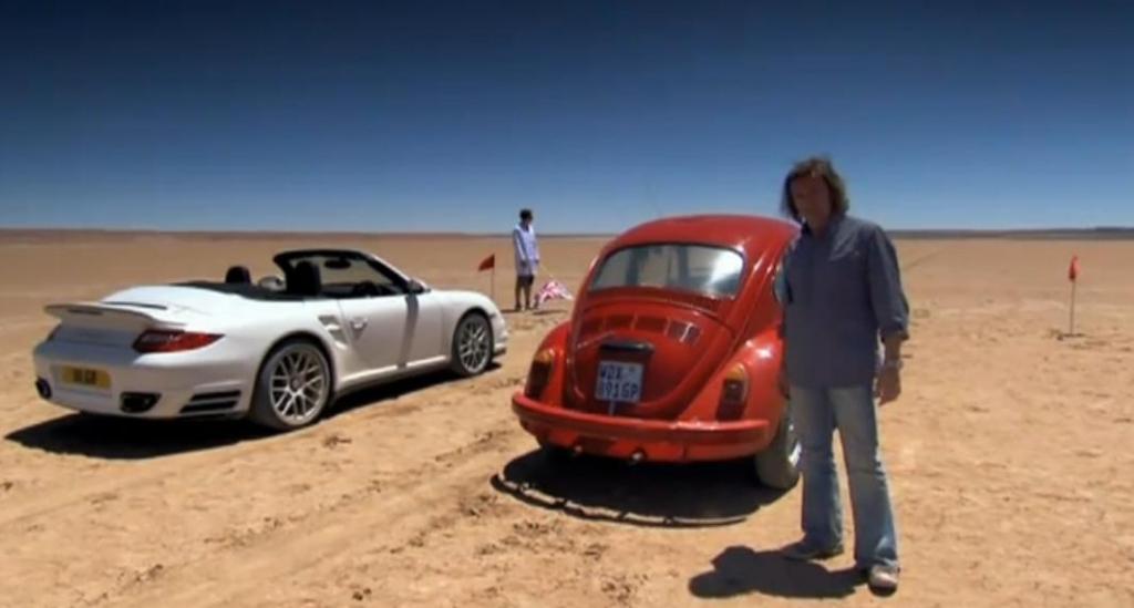 Wettrennen der besonderen Art:Porsche vs. Käfer vs. Schwerkraft