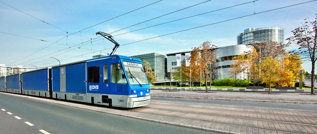 Cargotram in Dresden.
