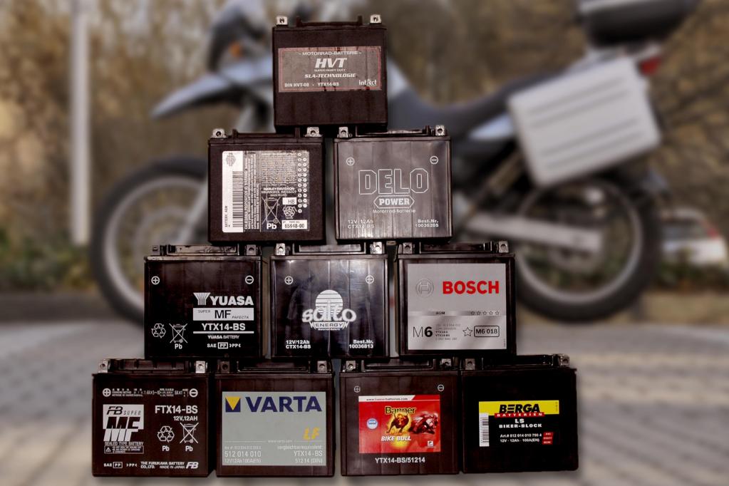 Diese zehn Motorradbatterien sind beim GTÜ-Test angetreten. 